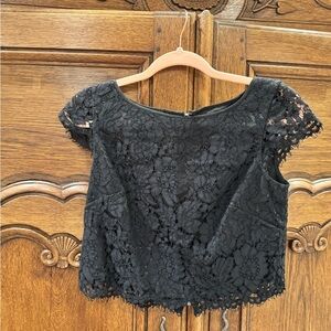 White House Black Market Black Lace Blouse
